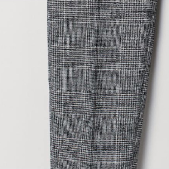 H&M Dark Grey Plaid Dress Slacks - Picture 2 of 8